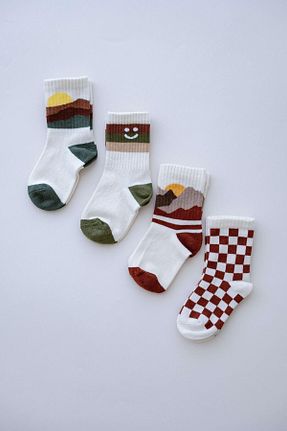 جوراب رنگی بچه گانه پنبه - الاستین BABYBEK - کد 839552295