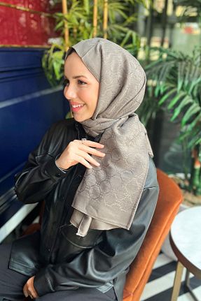 شال قهوه ای زنانه پنبه ای EVERMORE - کد 897831590