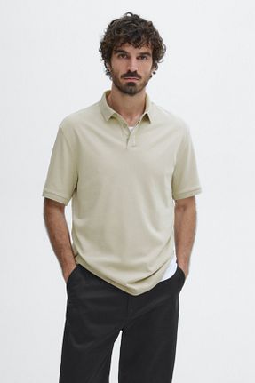 پولوشرت بژ مردانه پنبه ای Massimo Dutti - کد 897839212