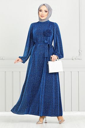 لباس مجلسی حجاب سرمه ای زنانه یقه دوچرخه ModaMerve - کد 897840897