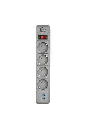 کابل افزودنی پریز گروهی طوسی 4 Techmaster - کد 769962405