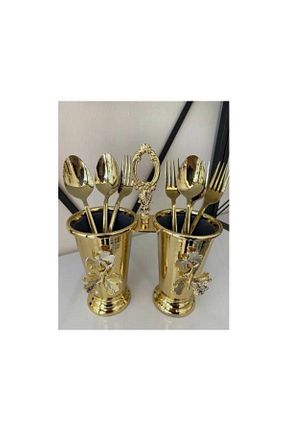 قاشق و چنگال و کارد طلائی Bıçak Seti PARILTI HOME COLLECTİON - کد 900839301