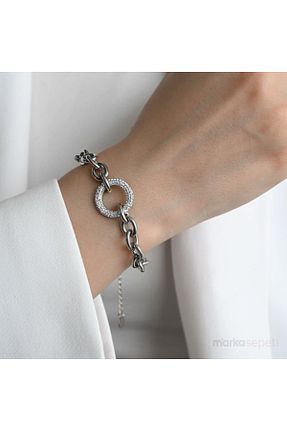 دستبند استیل (فولاد) طوسی استیل (فولاد) Markasepeti - کد 897845373