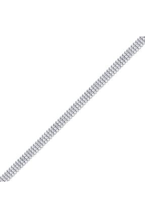 دستبند طلا سفید زنانه 14 عیار Assos Pırlanta - کد 845092631