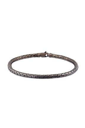 دستبند طلا مشکی مردانه 14 عیار Assos Pırlanta - کد 845089123