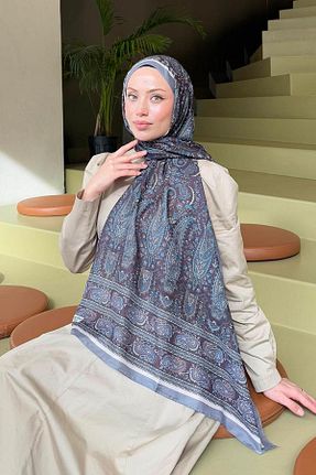 شال طوسی زنانه پنبه ای lamelif.com - کد 897873841