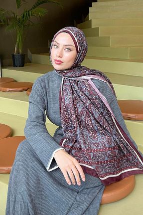 شال زرشکی زنانه پنبه ای lamelif.com - کد 897873380