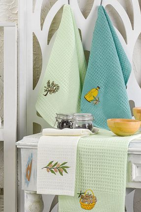 حوله آشپزخانه رنگی پنبه Denia Home Textile - کد 897882629