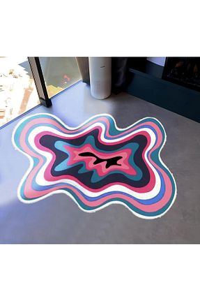 فرش آبی قابل شستشو Rugs Modern Halı - کد 897891092