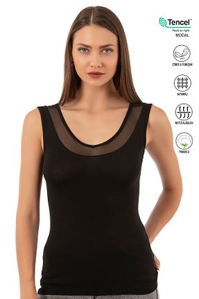 رکابی مشکی زنانه مودال - پنبه ÖZKAN underwear - کد 985156
