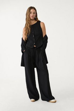 بلوز مشکی زنانه ساده Stradivarius - کد 898527917