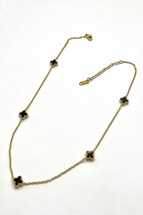 گردنبند استیل ( فولاد ) مشکی استیل (فولاد) DEMOKAN - کد 897885860