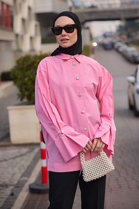 تونیک حجاب صورتی زنانه بافتنی LOCCO - کد 897898694