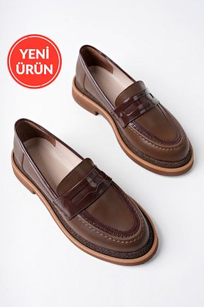 کفش لوفر قهوه ای زنانه چرم مصنوعی Marshetta Shoes - کد 898532040