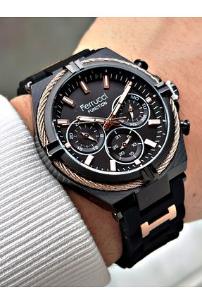 ساعت مچی مشکی مردانه 44 میلی متر Ferrucci - کد 897895158