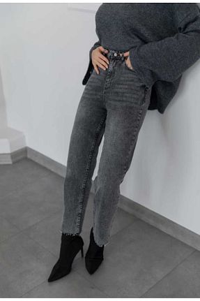 شلوار جین مشکی زنانه پاچه لوله تفنگی Pelin - کد 897894927