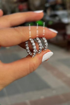 گوشواره نقره رنگی زنانه 925 عیار Erer Gümüş - کد 898535884