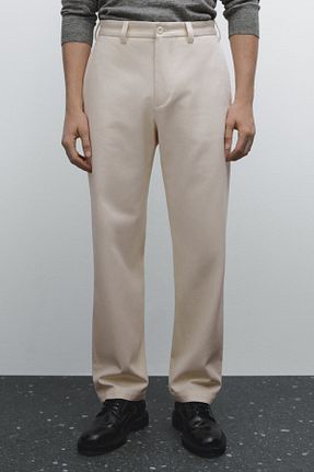 شلوار بژ مردانه پنبه ای Massimo Dutti - کد 897901302