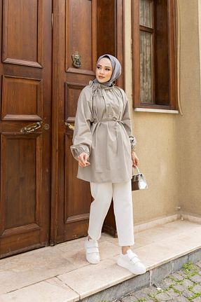 تونیک حجاب طوسی زنانه ویسکون LOCCO - کد 891443825