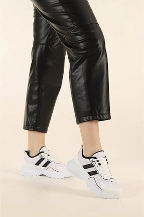 کفش اسنیکر سفید زنانه بند دار AlbiShoes - کد 897909829
