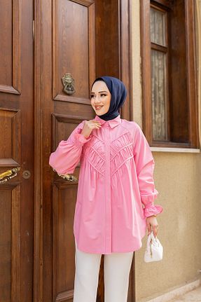 تونیک حجاب صورتی زنانه پلی استر LOCCO - کد 897914724