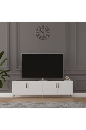 میز و پایه تلویزیون سفید MDF Asra Trend - کد 312090130