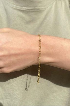 دستبند نقره طلائی زنانه 925 عیار Spossy Silver Jewelry - کد 897919902