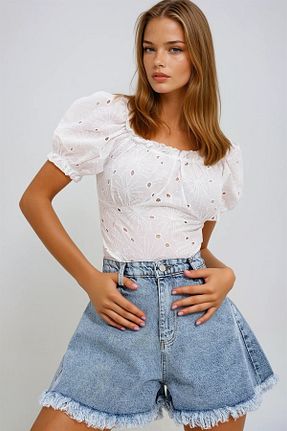 بلوز نباتی زنانه رگولار VAGGON - کد 897945546