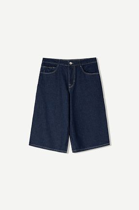 شلوارک و برمودا آبی زنانه اسلیم Bershka - کد 897944556