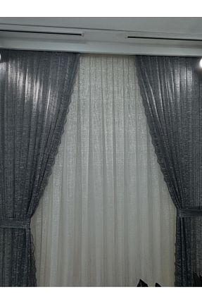 پرده توری سفید ریل دار beatiful - کد 851103894
