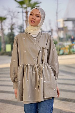 پیراهن حجاب سبز زنانه رگولار LOCCO - کد 897944191