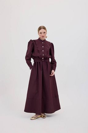 ست بالاتنه و پائین تنه حجاب زرشکی زنانه Relaxed Molly Nelly - کد 897951397