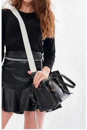 کیف دوشی مشکی زنانه چرم مصنوعی Dadacuq - کد 897960928