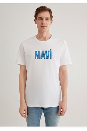تیشرت سفید مردانه رگولار Mavi - کد 897975984