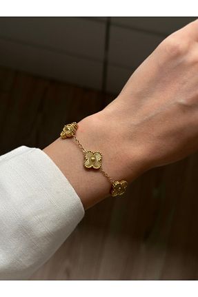 دستبند استیل (فولاد) طلائی زنانه استیل ضد زنگ YOUES JEWELRY - کد 858931952