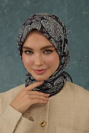 روسری مشکی پنبه پلی استر İpekhan - کد 897984761