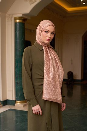 شال قهوه ای زنانه İpekhan - کد 897983588
