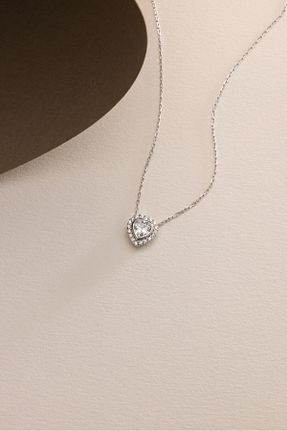 گردنبند نقره سفید زنانه 925 عیار NEREZE - کد 897989936