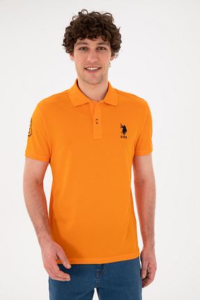 پولوشرت نارنجی مردانه پارچه ای U.S. Polo Assn. - کد 830472087