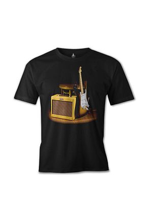 تیشرت مشکی مردانه رگولار Lord T-Shirt - کد 1988021
