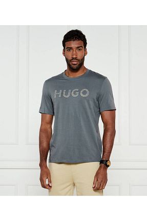 تیشرت طوسی مردانه رگولار HUGO - کد 898053864