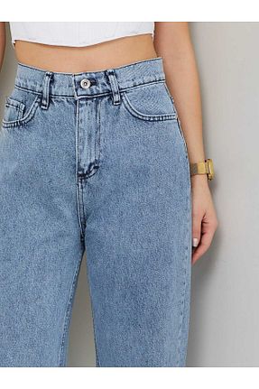 شلوار جین آبی زنانه پاچه پهن moda camiya - کد 897986731
