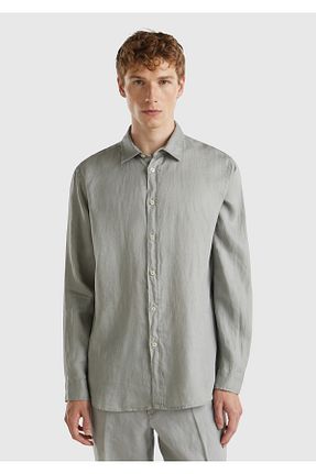 پیراهن طوسی مردانه رگولار United Colors of Benetton - کد 898066541