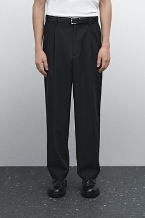شلوار مشکی مردانه پشمی Massimo Dutti - کد 898072526