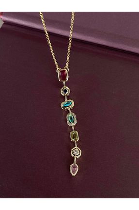 گردنبند استیل ( فولاد ) طلائی زنانه استیل (فولاد) H&B Design - کد 898072523
