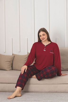 ست لباس راحتی سایز بزرگ رنگی زنانه طرح دار Asel - کد 898075423