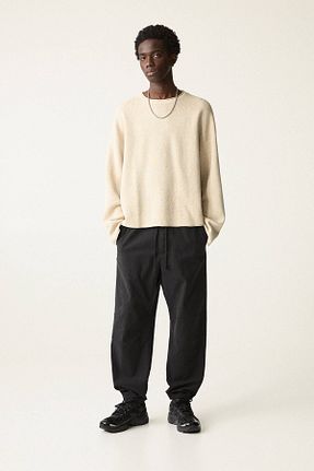 شلوار مشکی مردانه پنبه ای Pull & Bear - کد 897223814