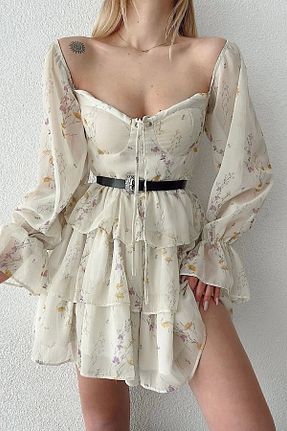 لباس زرد زنانه بافتنی mymoda - کد 305317404