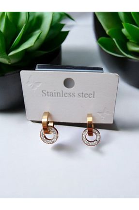 گوشواره استیل (فولاد) طلائی استیل (فولاد) stainless steel - کد 898094704