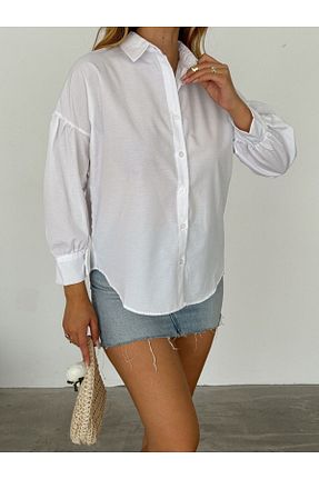پیراهن سفید زنانه رگولار MODA - کد 898650760